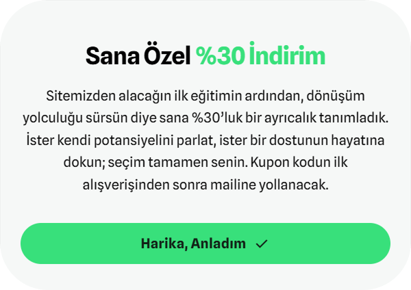Eğitimlerde %30 İndirim Fırsatı!